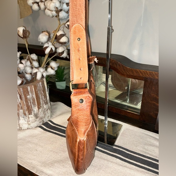 NWT Bed Stu Leather Studded Megara Shoulder Bag Hobo Tan DD MSRP $279 - Picture 5 of 12